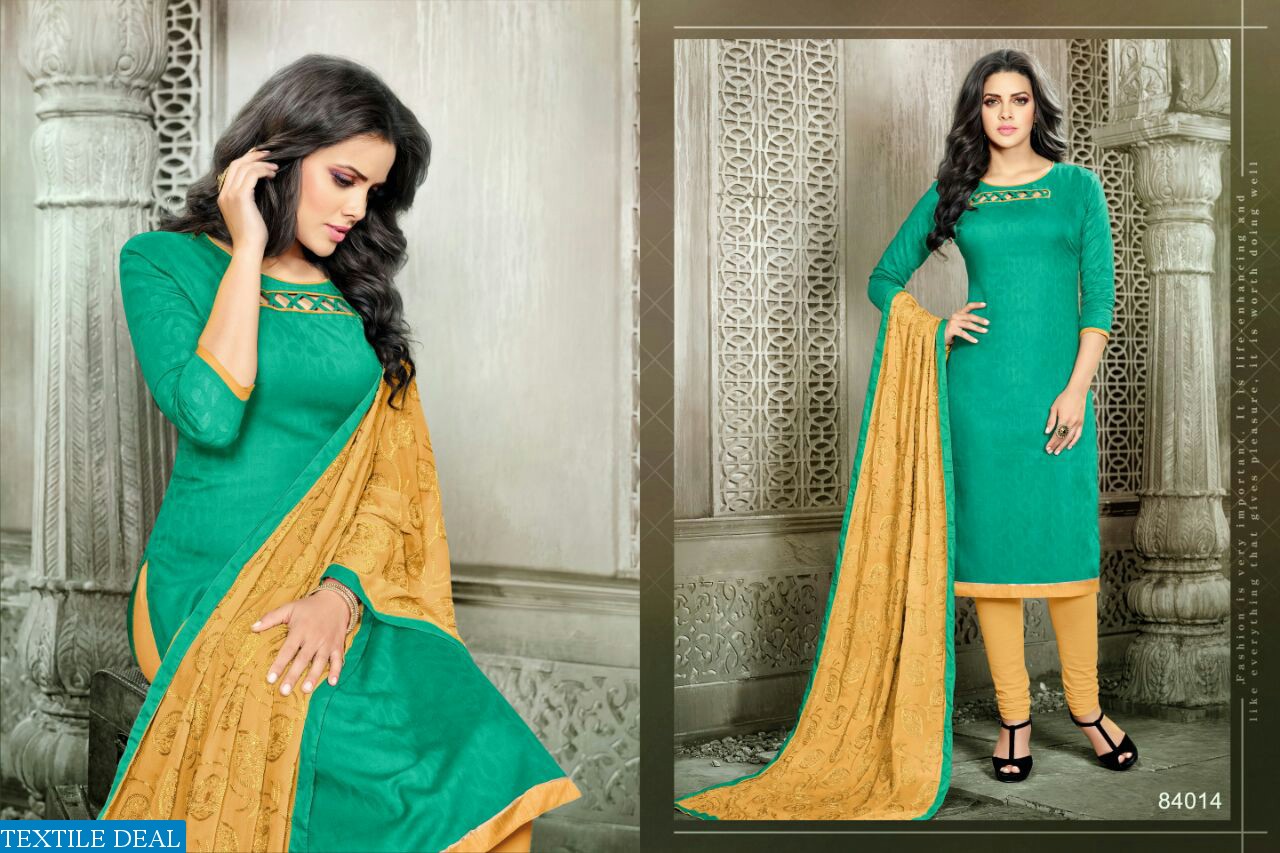 Raasleela14 Export cotton jacquard Dress material textiledeal.in